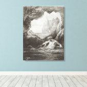 Illustratie uit "Les Travailleurs de la Mer" Canvas Afdruk (Insitu (Houten vloer))