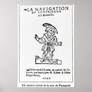 Illustratie uit "Pantagruel" Poster