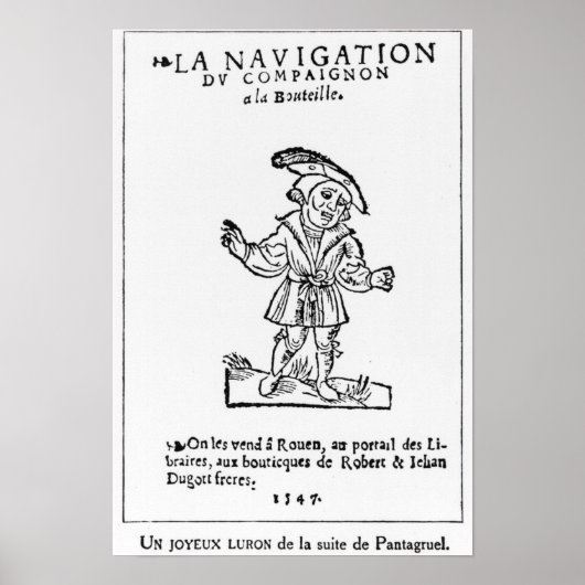 Illustratie uit "Pantagruel" Poster (Voorkant)
