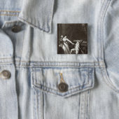 Illustratie uit "The Sorrows of Werther" Vierkante Button 5,1 Cm (In situ)