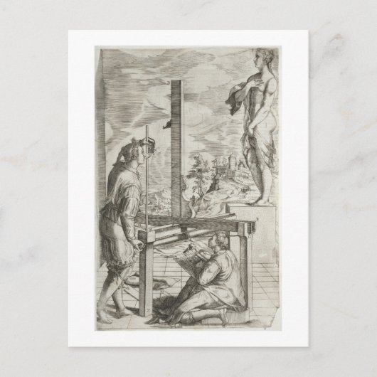Illustratie uit Vignola's "The Two Rules of Prac Briefkaart (Voorkant)