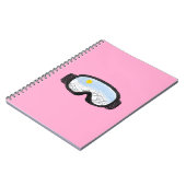 Illustratie Uitzicht Ski Goggles Illustratie Roze Notitieboek (Linkerzijde)
