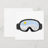 Illustratie Uitzicht Ski Goggles Mountain Bedankkaart (Voorkant / Achterkant)
