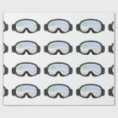 Illustratie Uitzicht Ski Goggles Mountain Cadeaupapier (Vlak)