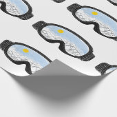 Illustratie Uitzicht Ski Goggles Mountain Cadeaupapier (Hoek)