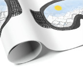 Illustratie Uitzicht Ski Goggles Mountain Cadeaupapier (Rol Hoek)