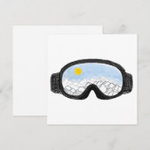 Illustratie Uitzicht Ski Goggles Mountain Feestdagenkaart (Voorkant / Achterkant)