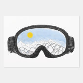 Illustratie Uitzicht Ski Goggles Mountain Inpakpapier Vel (Voorkant 3)