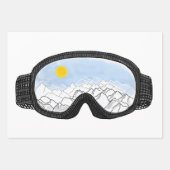 Illustratie Uitzicht Ski Goggles Mountain Inpakpapier Vel (Voorkant 2)