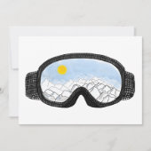 Illustratie Uitzicht Ski Goggles Mountain Kaart (Voorkant)