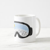 Illustratie Uitzicht Ski Goggles Mountain Koffiemok (Voorkant rechts)