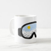 Illustratie Uitzicht Ski Goggles Mountain Koffiemok (Voorkant links)