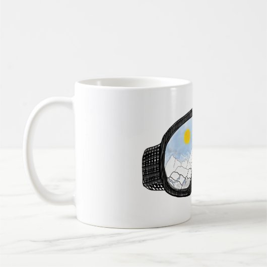 Illustratie Uitzicht Ski Goggles Mountain Koffiemok (Links)
