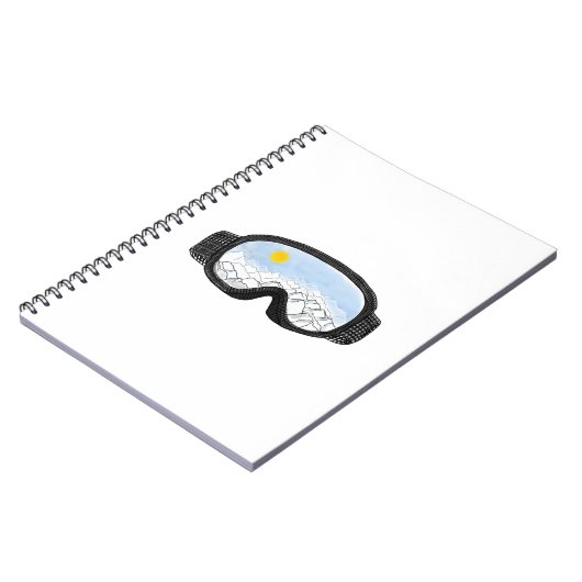 Illustratie Uitzicht Ski Goggles Mountain Notitieboek (Linkerzijde)