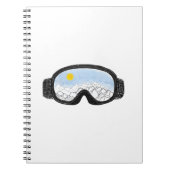 Illustratie Uitzicht Ski Goggles Mountain Notitieboek (Voorkant)