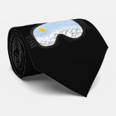 Illustratie Uitzicht Ski Goggles Mountain Stropdas (Opgerold)