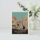 Illustratie Uitzicht van de Zonnekust van Algarve, Briefkaart (Staand voorkant)
