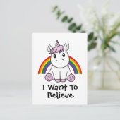 Illustratie Unicorn (bewerkbare tekst) Briefkaart (Staand voorkant)