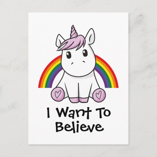 Illustratie Unicorn (bewerkbare tekst) Briefkaart (Voorkant)