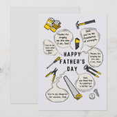Illustratie vaderdag Kaart Tool Kit en offertes (Voorkant / Achterkant)