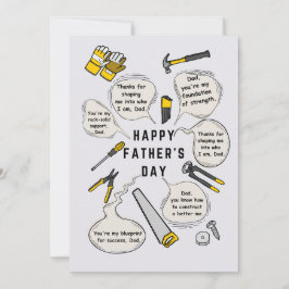 Illustratie vaderdag Kaart Tool Kit en offertes