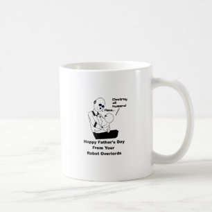 Illustratie vaderdag Robot Cartoon Koffiemok