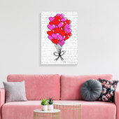 Illustratie valentijn hartballon canvas afdruk (Insitu (Woonkamer))