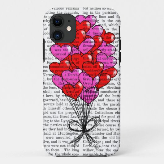 Illustratie valentijn hartballon Case-Mate iPhone case (Achterkant)