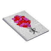 Illustratie valentijn hartballon notitieboek (Rechterzijde)