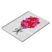 Illustratie valentijn hartballon notitieboek (Linkerzijde)