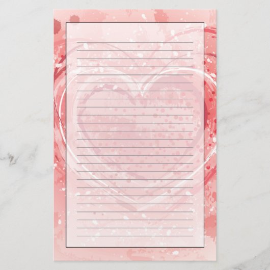 Illustratie Valentijnsdag Briefpapier (Voorkant)