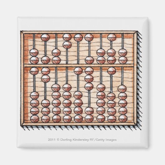 Illustratie van abacus magneet (Voorkant)