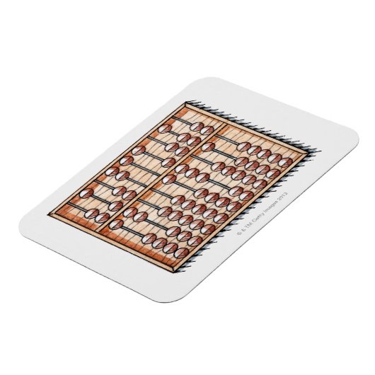 Illustratie van abacus magneet (Linkerzijde)