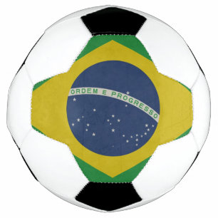 Illustratie van abstracte grungevlag van Brazilië Voetbal