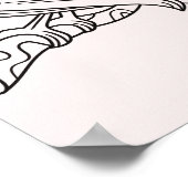 Illustratie van abstracte lijntekenvogel poster (Hoek)