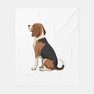Illustratie van achteraanzicht van vintage beagle fleece deken