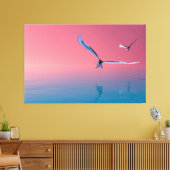 Illustratie van adelaars die vliegen in de schilde canvas afdruk (Insitu (Woonkamer))