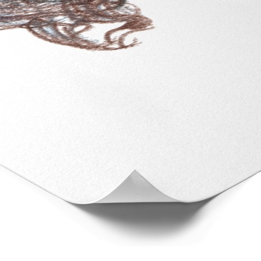 Illustratie van Alexander de Grote Poster (Hoek)