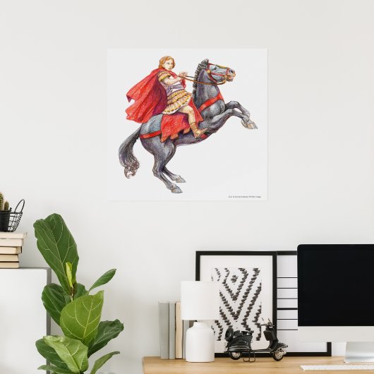 Illustratie van Alexander de Grote Poster (Thuiskantoor)