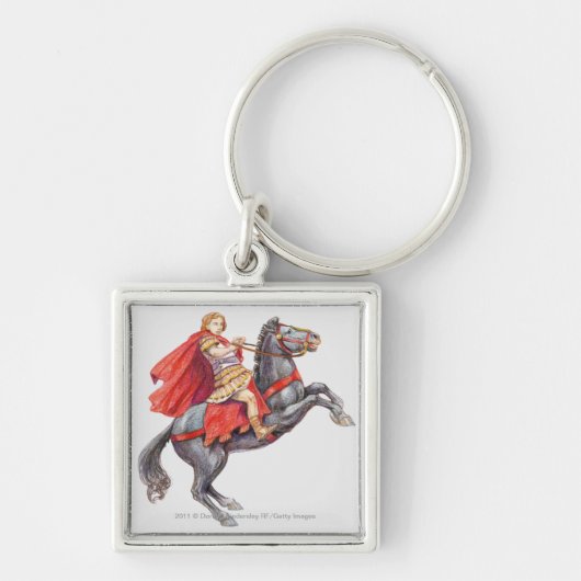 Illustratie van Alexander de Grote Sleutelhanger (Voorkant)