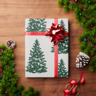 Illustratie van altijdgroene sparrenbomen Vakantie Cadeaupapier