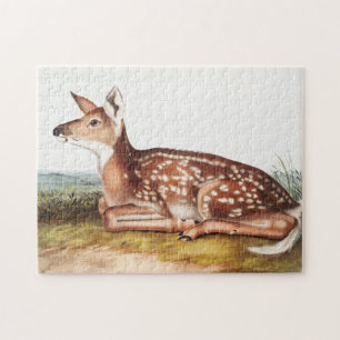 Illustratie van American Deer (Cervus Virginianus) Legpuzzel