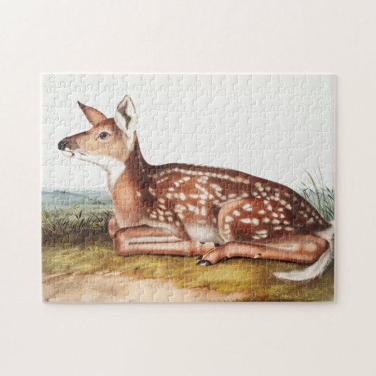 Illustratie van American Deer (Cervus Virginianus) Legpuzzel (Horizontaal)