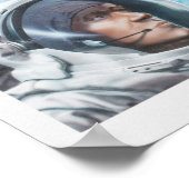 Illustratie van Amerikaanse astronauten in de ruim Poster (Hoek)