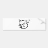 Illustratie van Angry Pig Bumpersticker (Voorkant)