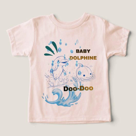 Illustratie van aquatische dolfijn (Design voorkant)
