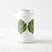 Illustratie van Artichoke cartoon Bierpul (Voorkant links)