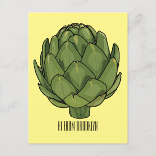 Illustratie van Artichoke cartoon Briefkaart
