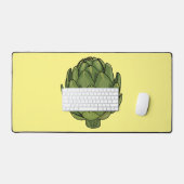 Illustratie van Artichoke cartoon Bureaumat (Keyboard & Muis)