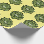 Illustratie van Artichoke cartoon Cadeaupapier (Hoek)